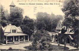 Akron. Entrance to Glendale Cemetery