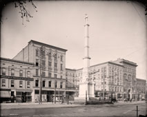 Augusta. Albion Hotel and Confederate Monument, between 1900 and 1910