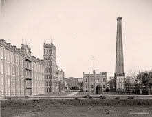Augusta. Sibley Cotton Mills and powder mill chimney, between 1900 and 1906