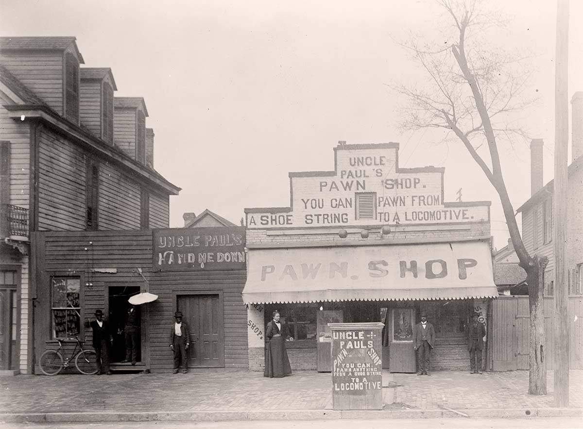 Augusta, Georgia. Uncle Paul's pawn shop, between 1890 and 1900