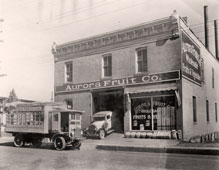 Aurora Fruit Company on North River Street, 1928