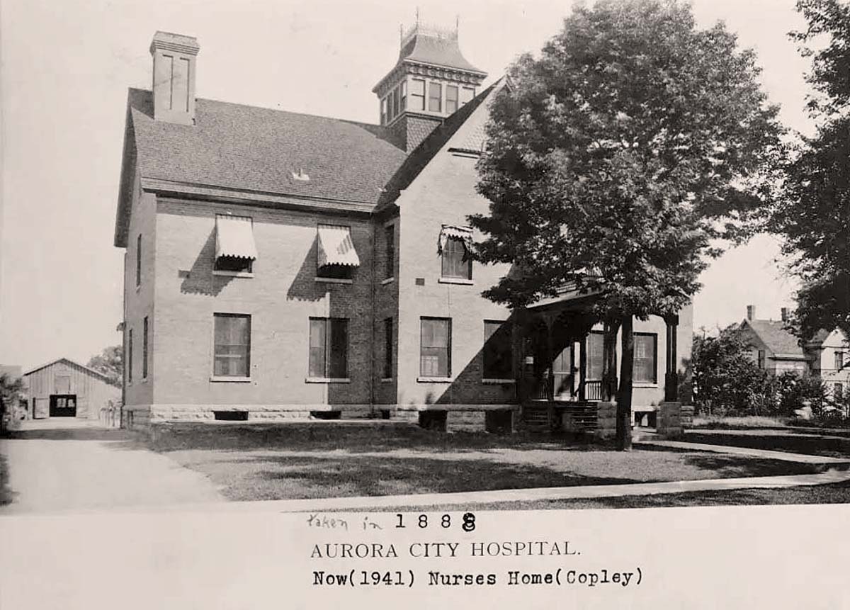 Aurora, Illinois. Old Copley Hospital, 1941