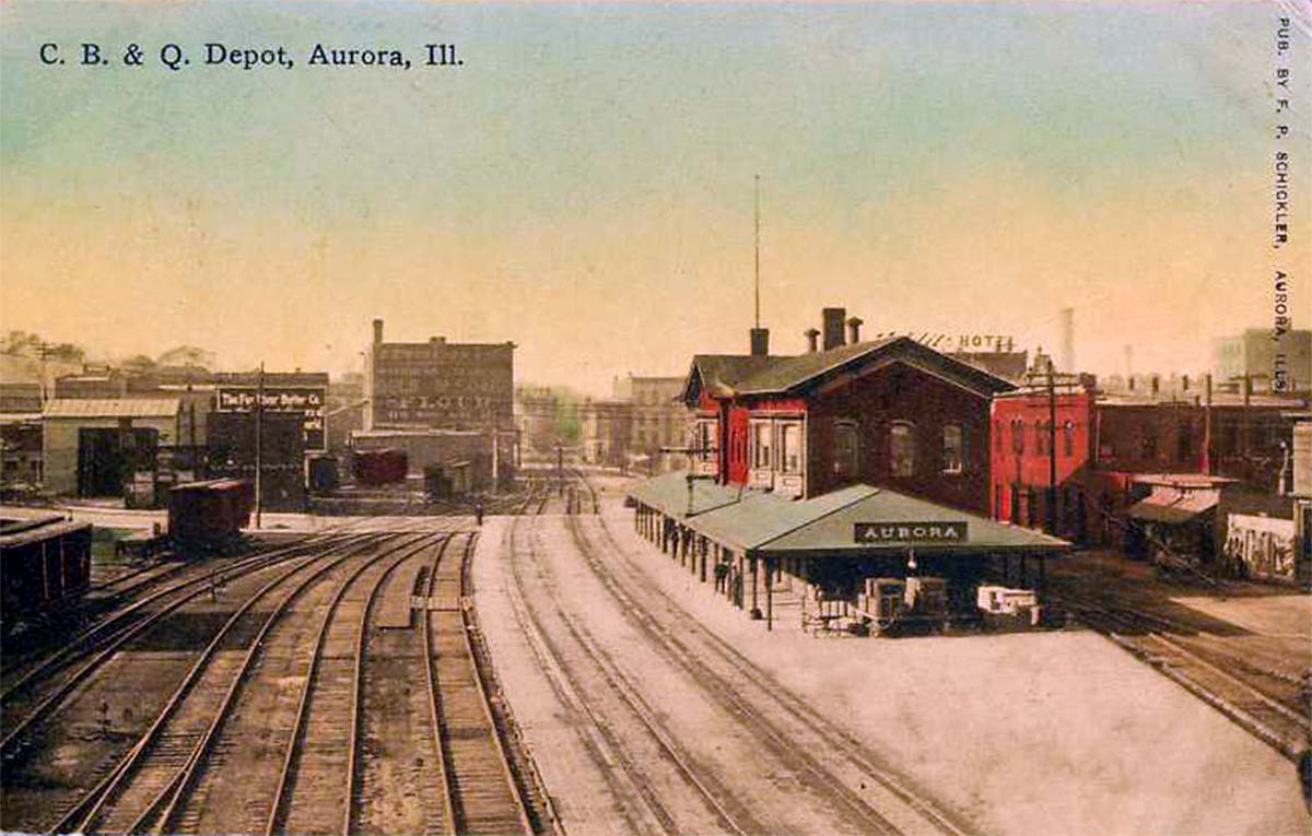 Aurora, Illinois. Rairoad station