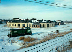 Aurora. Roundhouse & Shops, Broadway & Spring Streets
