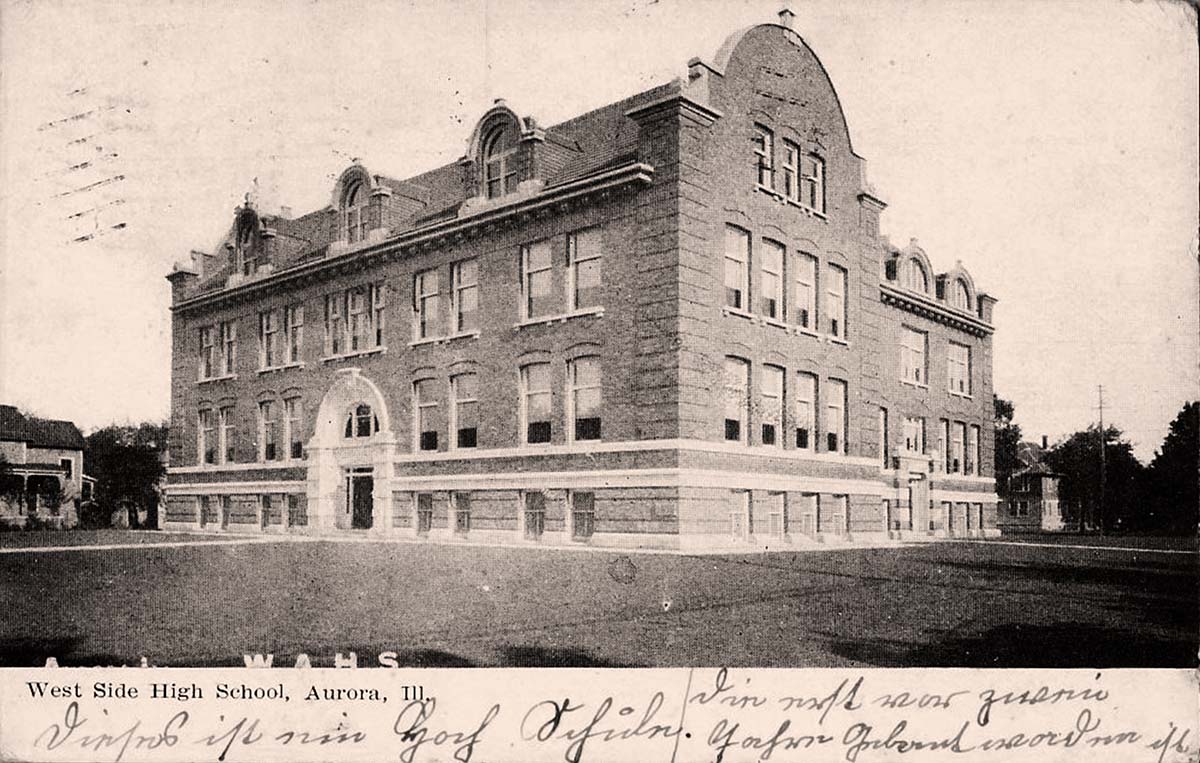 Aurora, Illinois. West Side High School, 1907