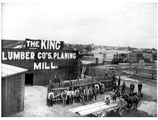 Bakersfield. King Lumber SE block at Niles Street and Union Avenue, 1911