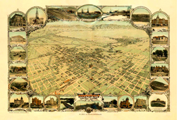 Bakersfield. Map of city, 1901