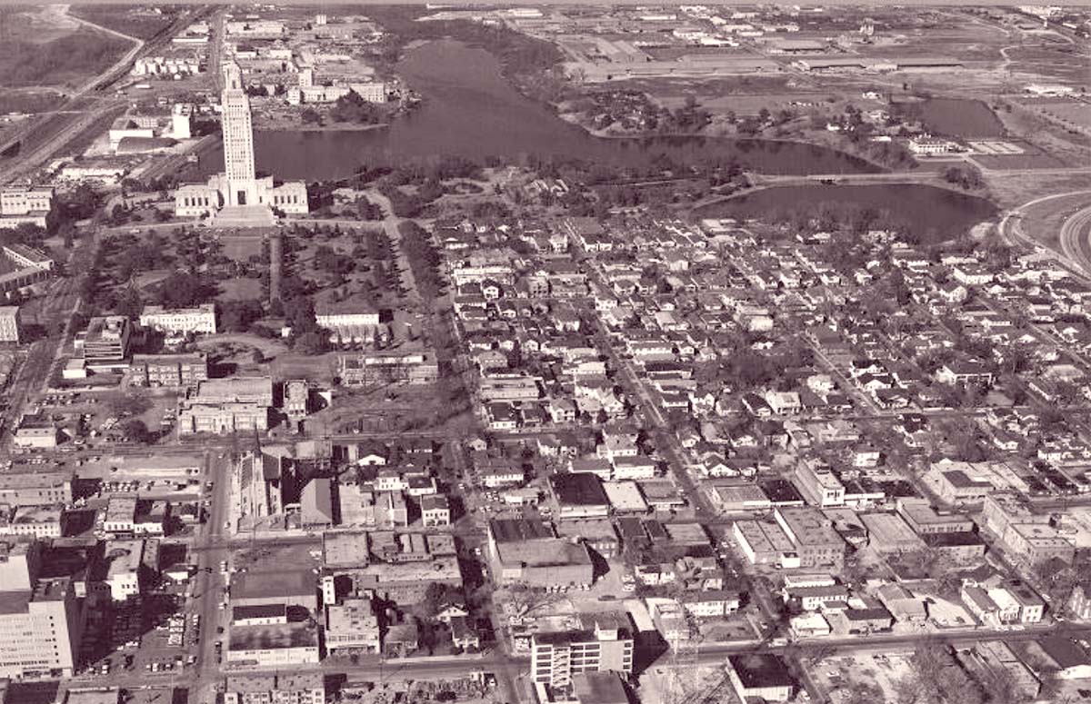 Aerial View of Downtown Baton Rouge, 1967