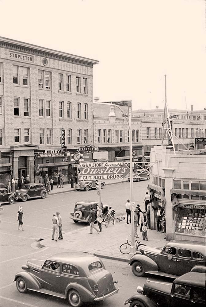 Billings, Montana. Streets corner, 1939