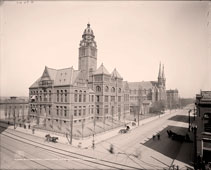 Birmingham. Jefferson County Courthouse and St Paul's Church, 1906