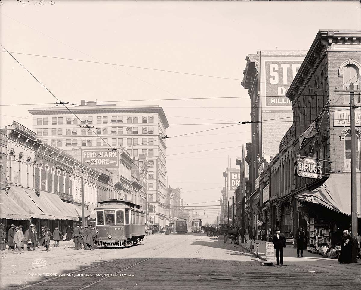 Birmingham, Alabama. Second Avenue, looking east, 1906