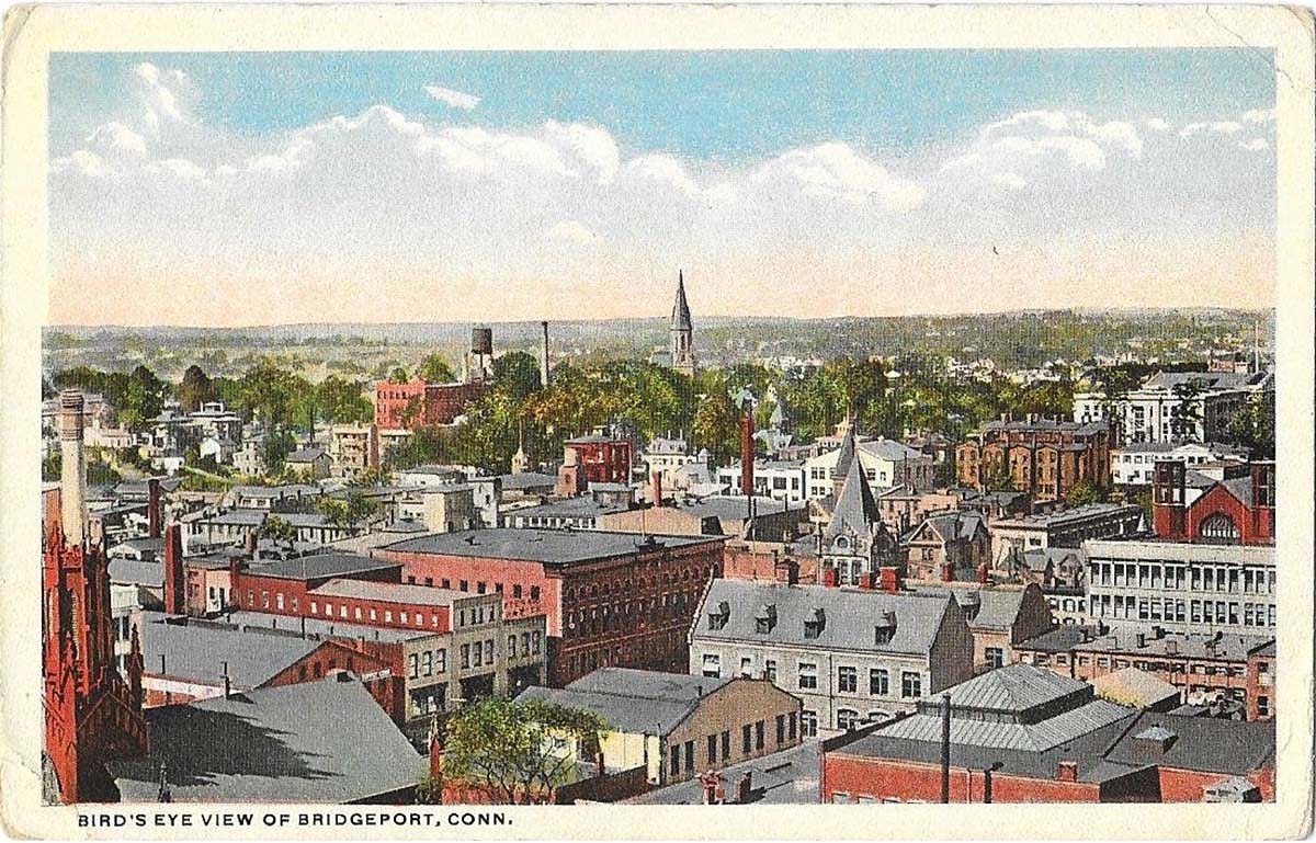 Bridgeport, Connecticut. Panorama of the city, 1917