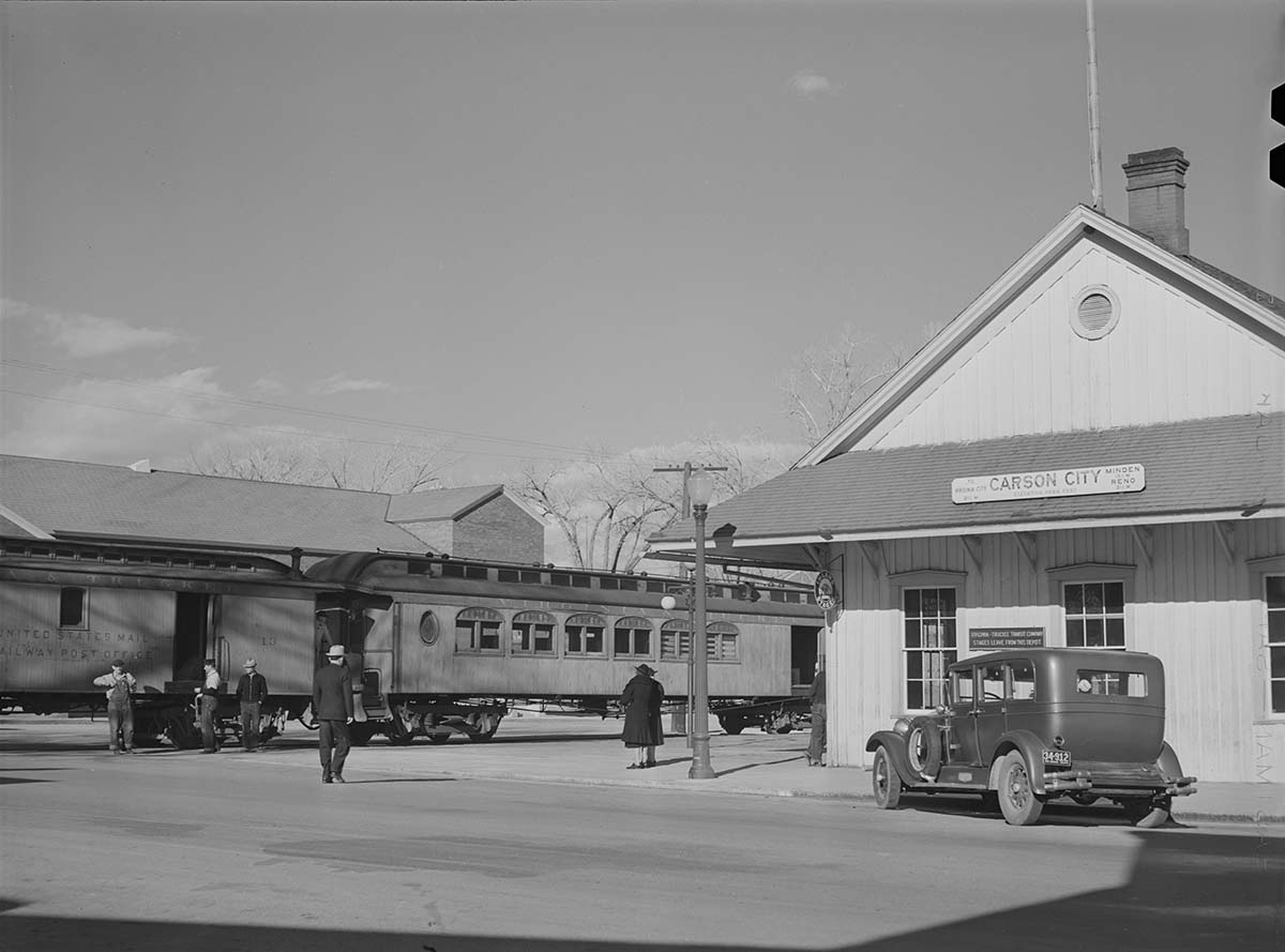 Carson City. Railroad station, March 1940