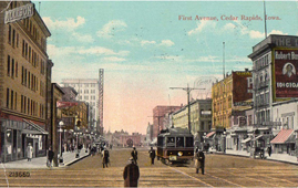 Cedar Rapids. First Avenue, 1915