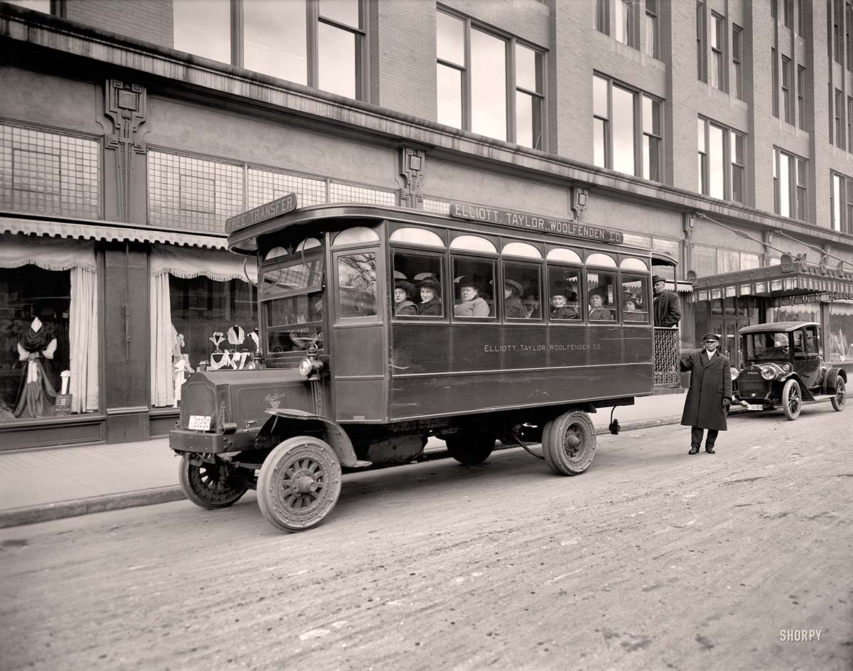 Detroit, Michigan. Free transfer auto - Elliott, Taylor, Woolfenden Co, 1914