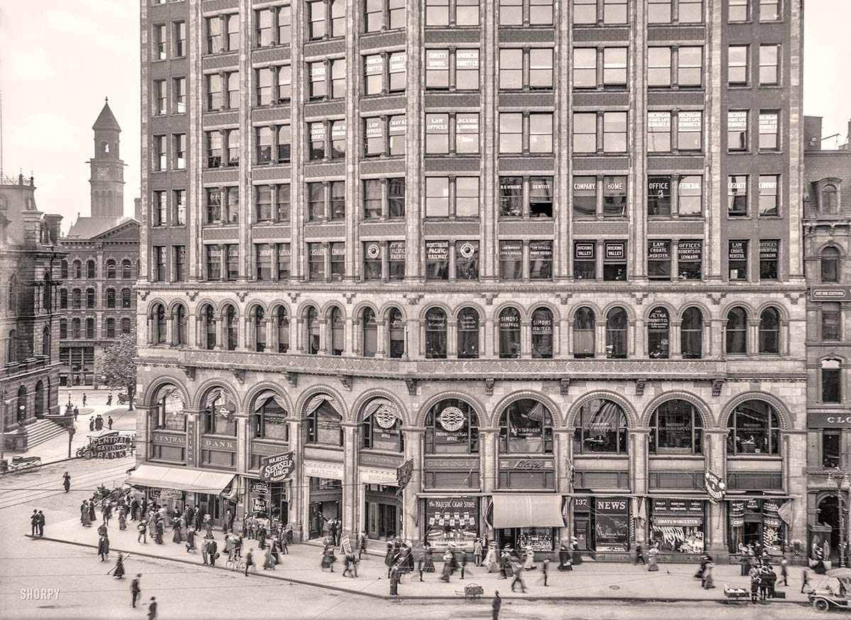 Detroit, Michigan. Majestic Building from Detroit Opera House, 1909