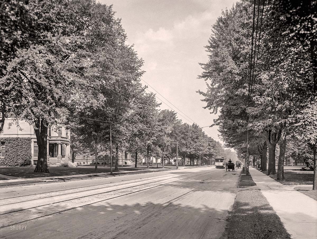 Detroit, Michigan. North Woodward Avenue, circa 1905