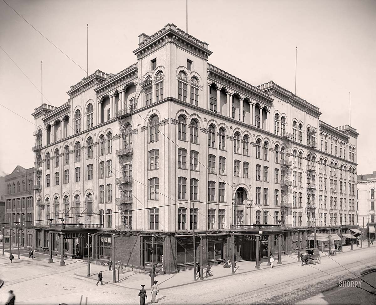 Detroit, Michigan. Washington Boulevard, Hotel Cadillac, 1906