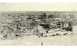 Bird's eye view of El Paso from Mesa Heights, between 1870 and 1920