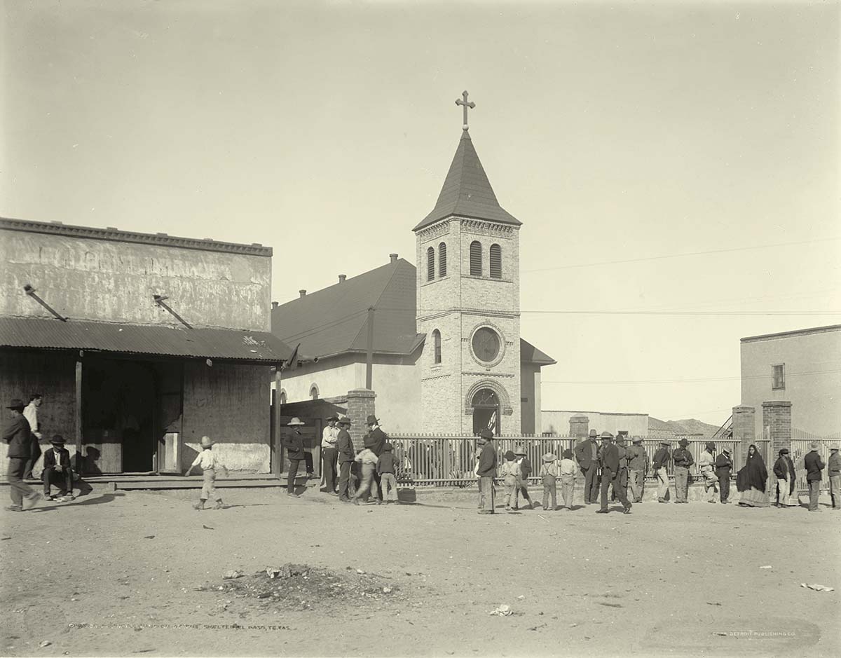 El Paso, Texas. Mexican church at the smelter, 1907