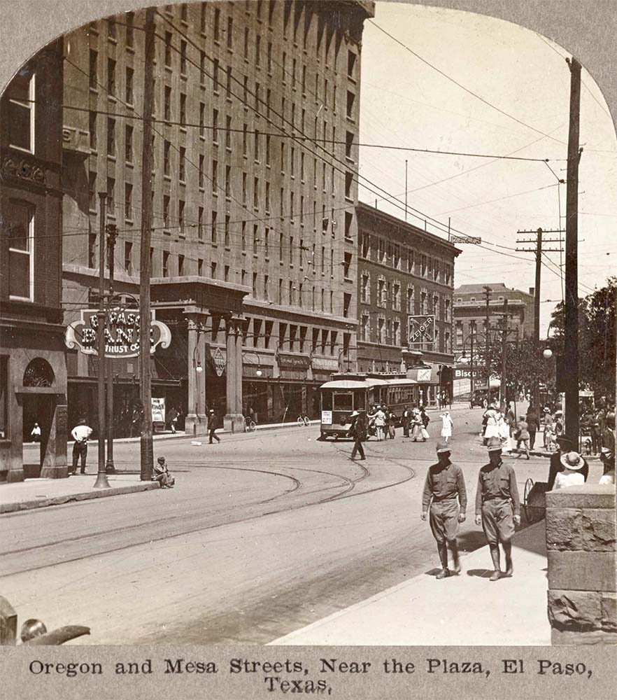 El Paso, Texas. Oregon and Mesa Streets, near the plaza, between 1910 and 1920