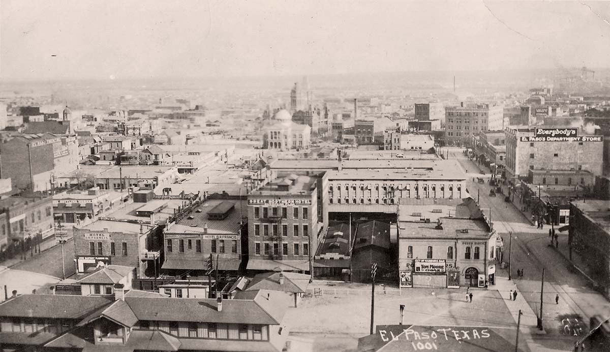 El Paso, Texas. View to city, 1920