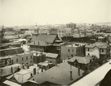 El Paso. View to town, theater in the background, 1910s