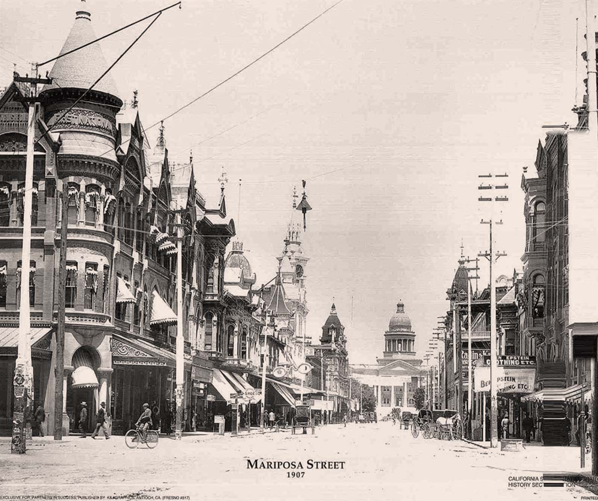 Fresno, California. Mariposa Street, 1907