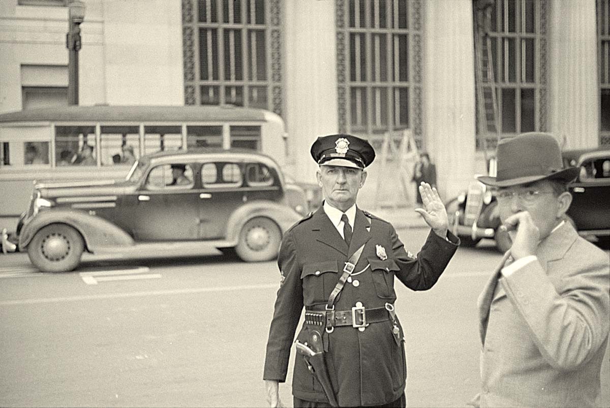 Greensboro. Traffic cop, 1938