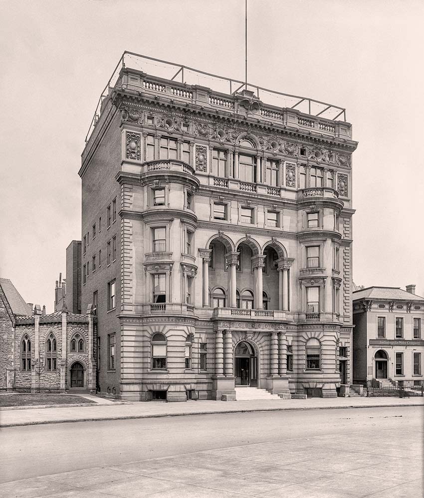 Indianapolis, Indiana. Columbia Club on Monument Circle, 1904