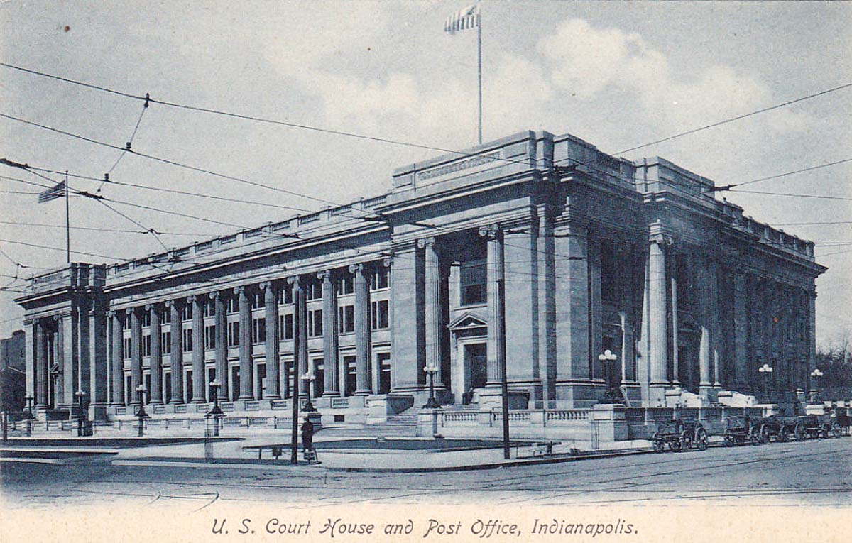 Indianapolis, Indiana. Courthouse and Post Office on Ohio Street, 1910s