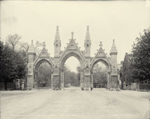 Indianapolis. Entrance to Crown Hill Cemetery, 1906