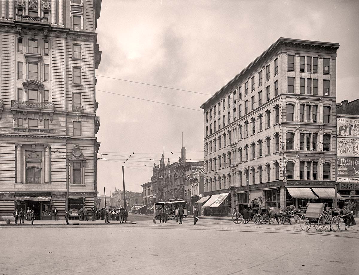 Indianapolis, Indiana. Illinois Street, north from Washington, 1904