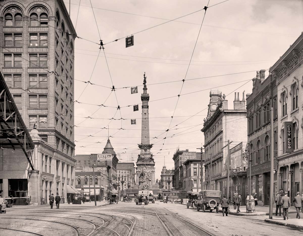 Indianapolis, Indiana. West Market Street, circa 1907