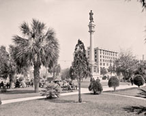 Jacksonville. Hemming Park. Confederate monument and Y.M.C.A., circa 1910