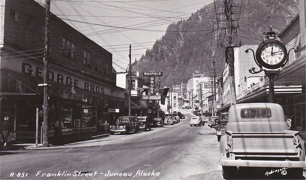 Juneau. Franklin Street, circa 1930-40's