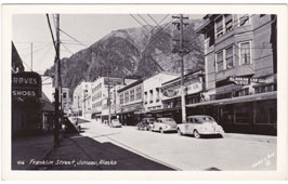 Juneau. Franklin Street, Business District, circa 1950