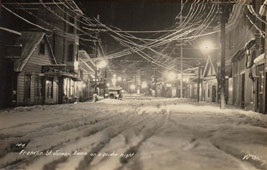 Juneau. Franklin Street in Winter night