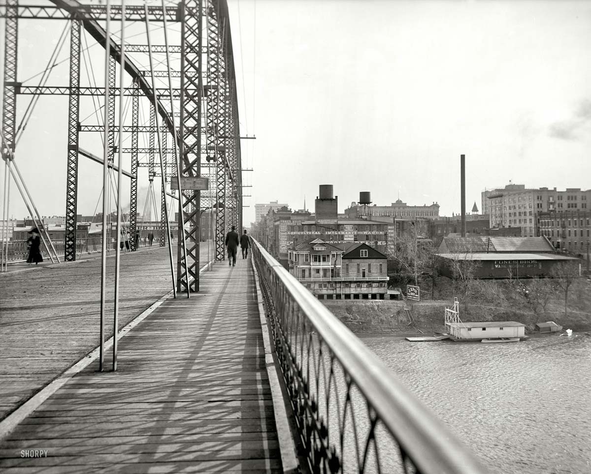 Little Rock. View from the Free Bridge, circa 1910