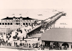 Long Beach. Bird's-eye view of pier, circa 1905