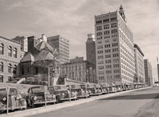 Memphis. Downtown, parking, 1942