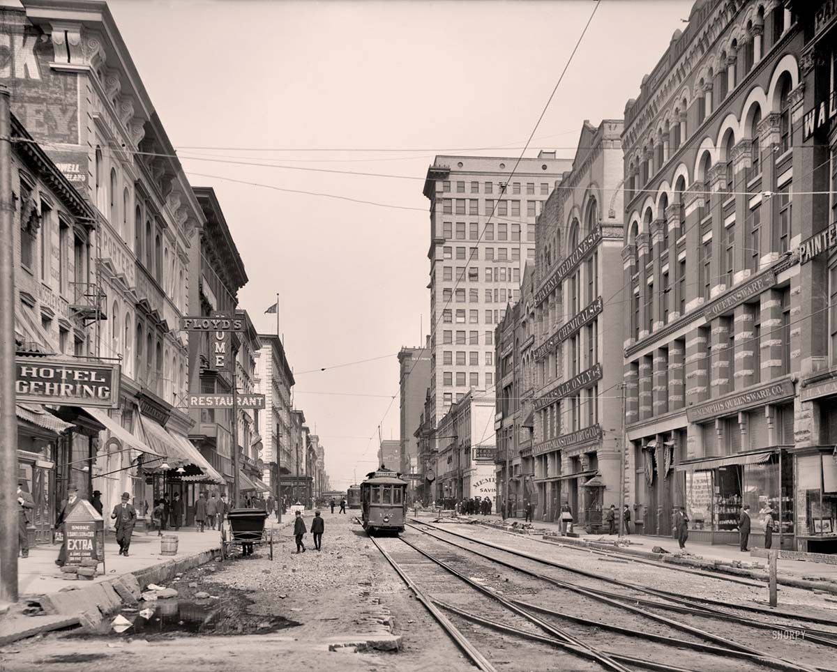 Memphis, Tennessee. Main Street, circa 1906