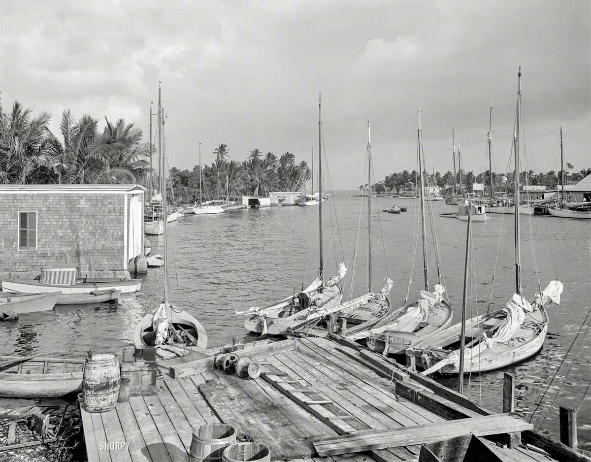 Miami. Mouth of the Miami River and Biscayne Bay, circa 1910