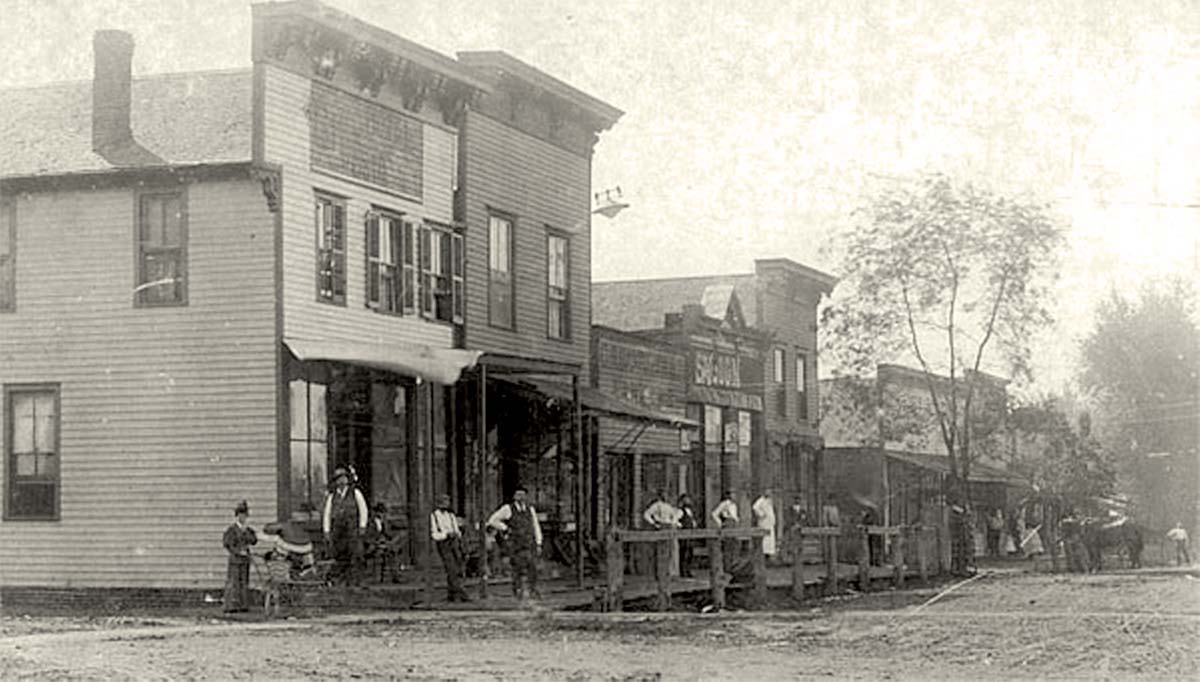 Minonk. Oak Street, 1890's