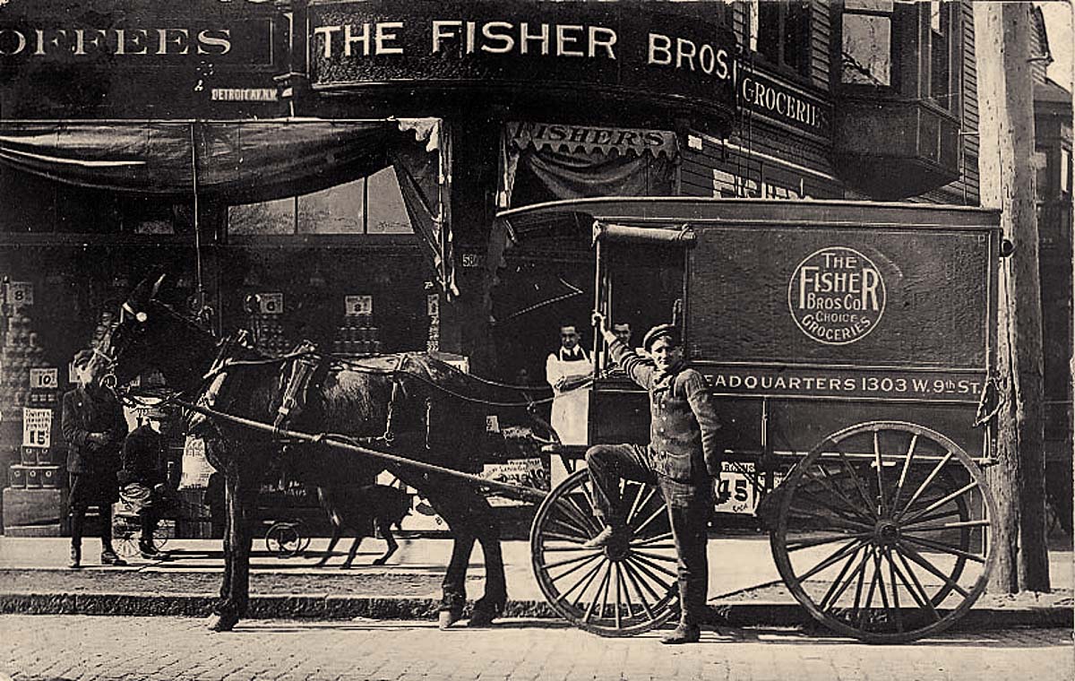 New York. The Fisher Brothers Grocery Store, Brooklyn