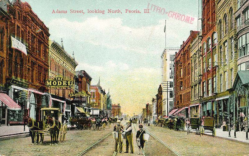Peoria. Adams Street, circa 1910