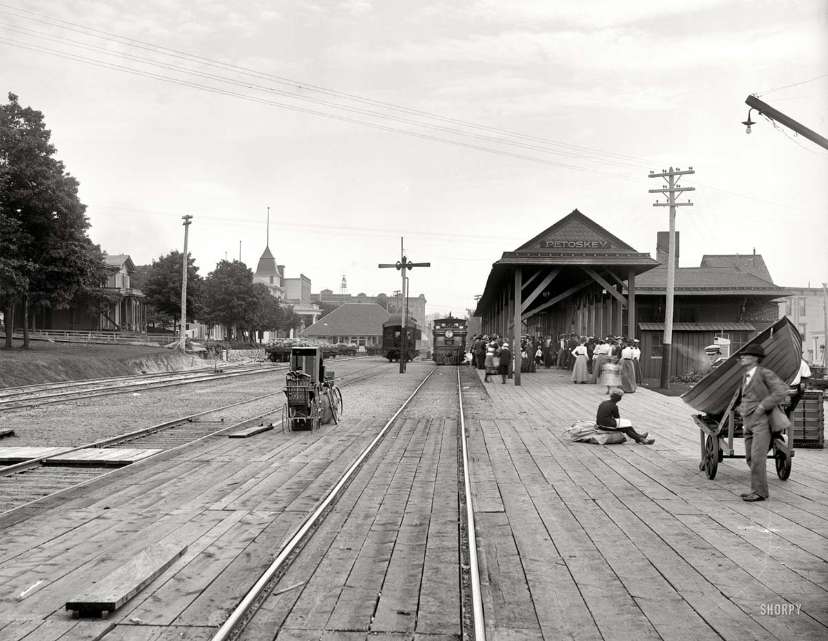 Petoskey. Grand Rapids & Indiana Railroad station, circa 1901