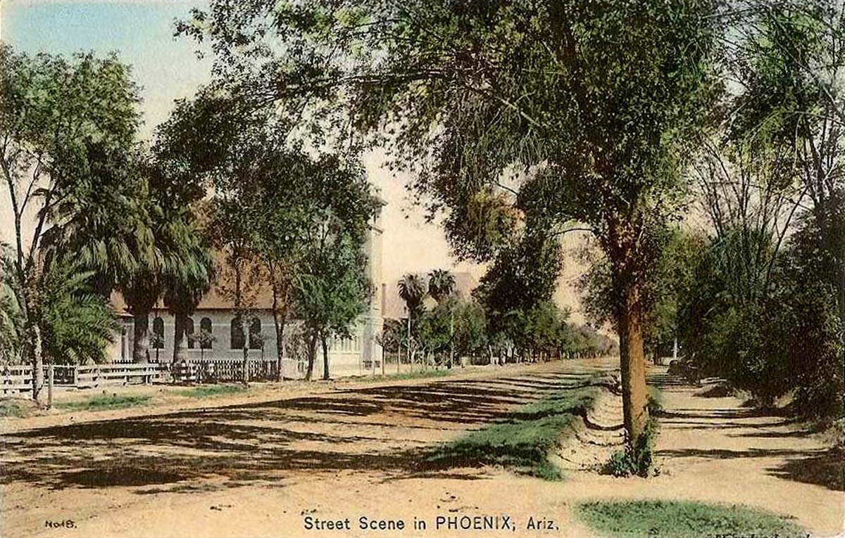 Phoenix. Panorama of street, 1900s