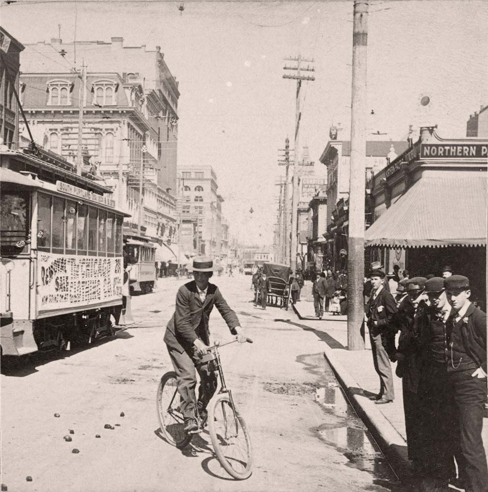 Portland, Oregon. Third and Morrison Streets, 1896