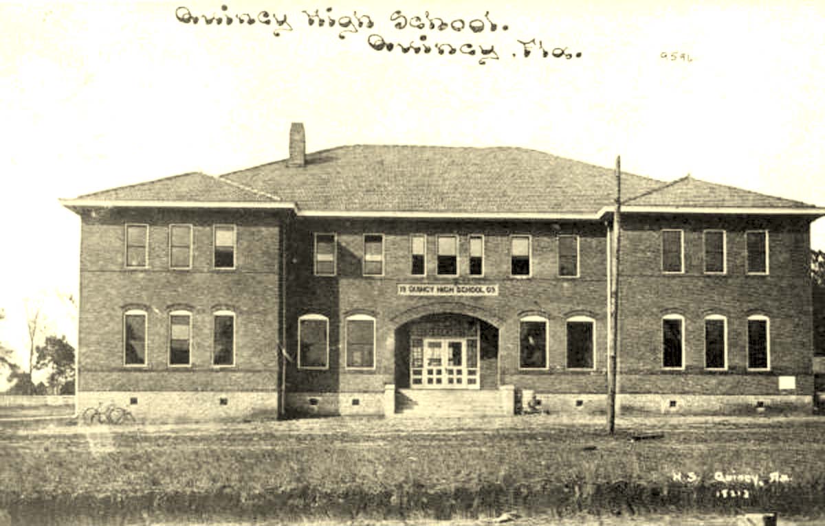 Quincy. High School building, circa 1910